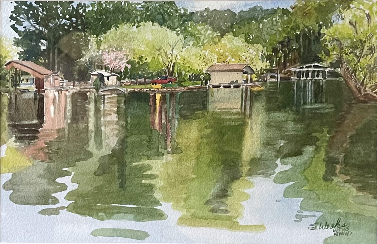 Holly's Cove Watercolor Painting