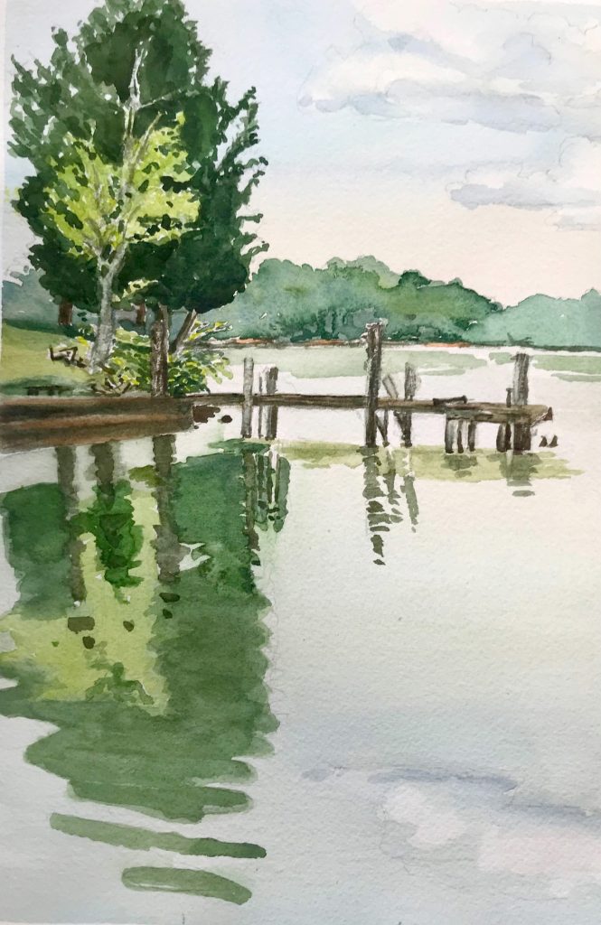 Stiefel's Dock Watercolor Painting
